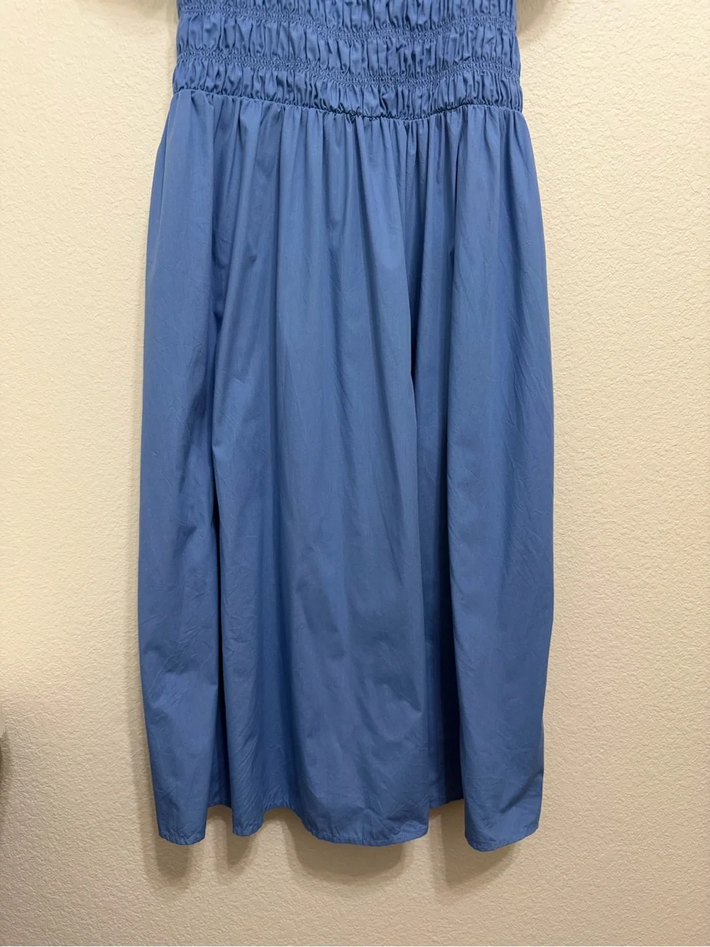 Abercrombie & Fitch Smocked Drop Waist Puff Sleeve Maxi Dress XL